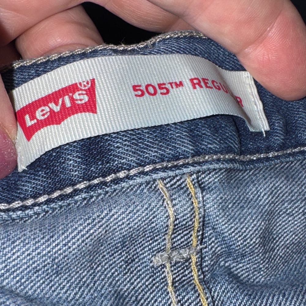 Levi Strauss 505 Boys Jeans 18 Husky 36x29 Straight Leg Blue Like New - Picture 9 of 11